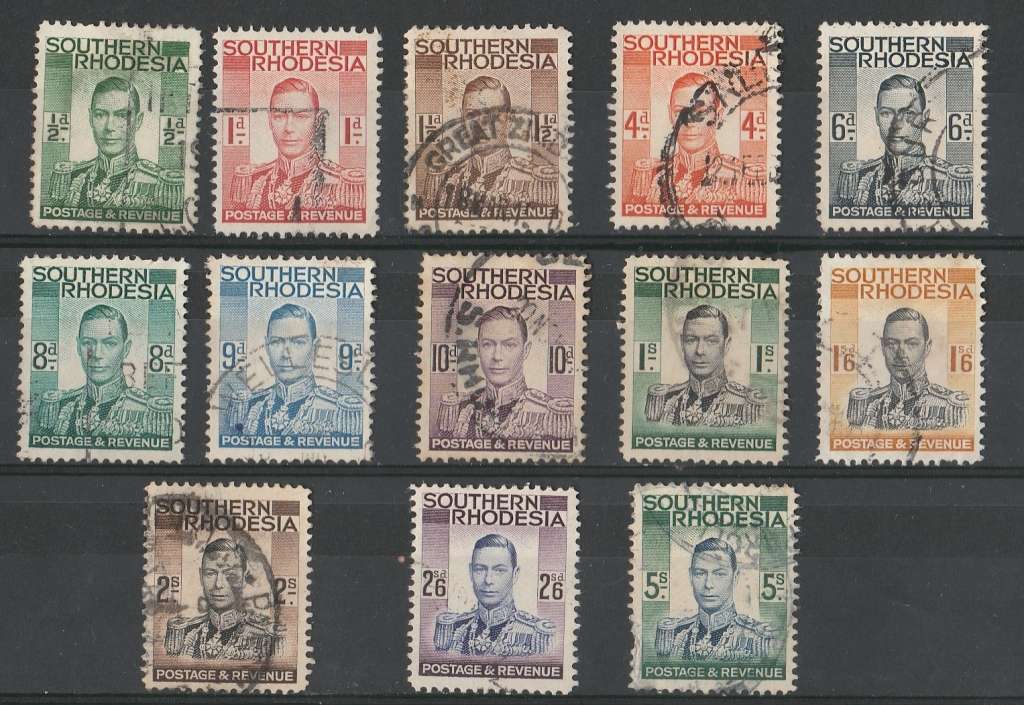 SOUTHERN RHODESIA  1937  KG V1   FULL SET