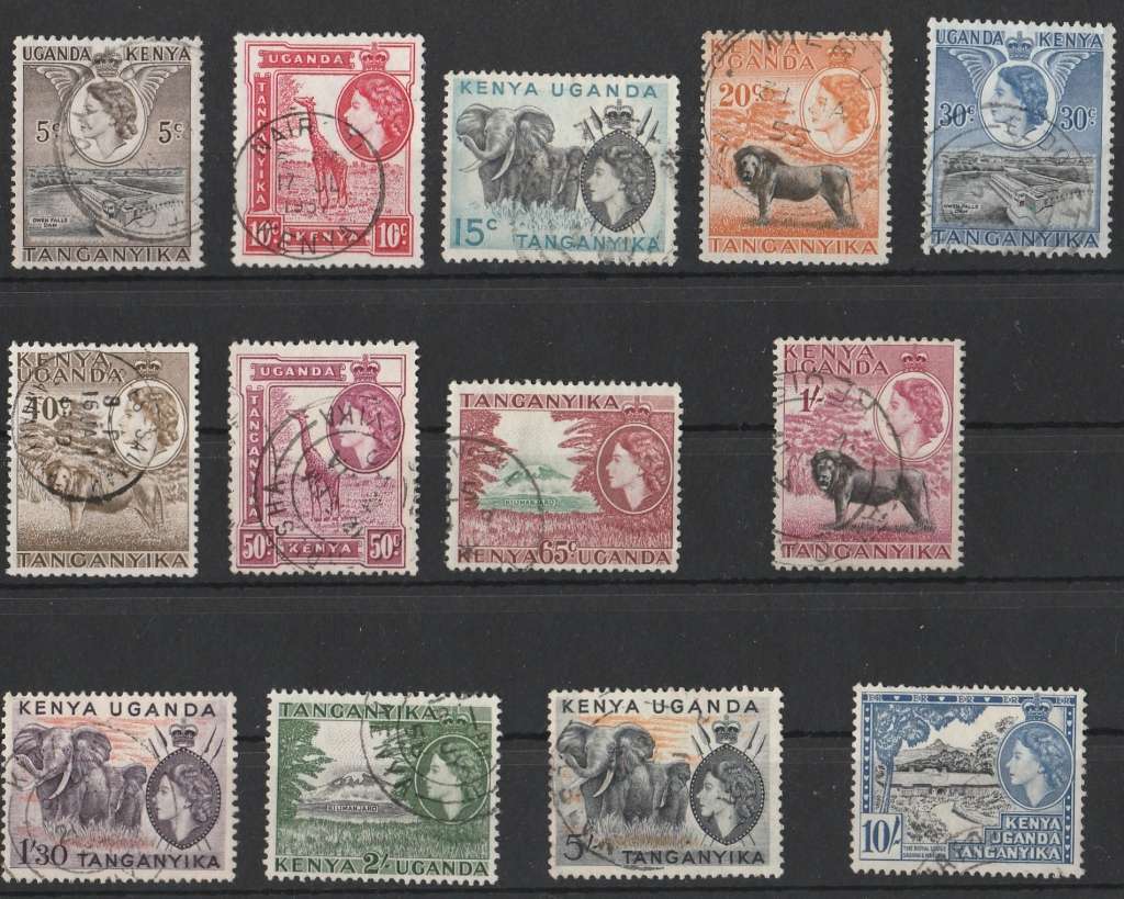 KENYA UGANDA  TANGANYKA  up to 10/-    1954