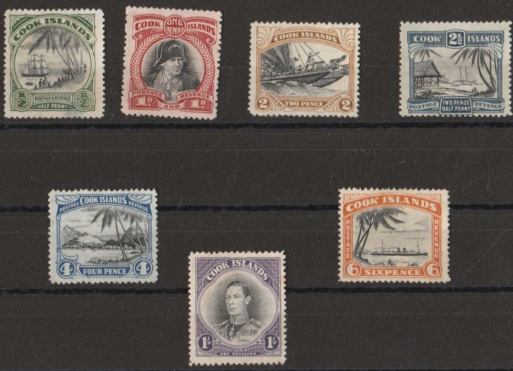 COOK ISLAND   1932    SG106-111          PLUS SG127   1938