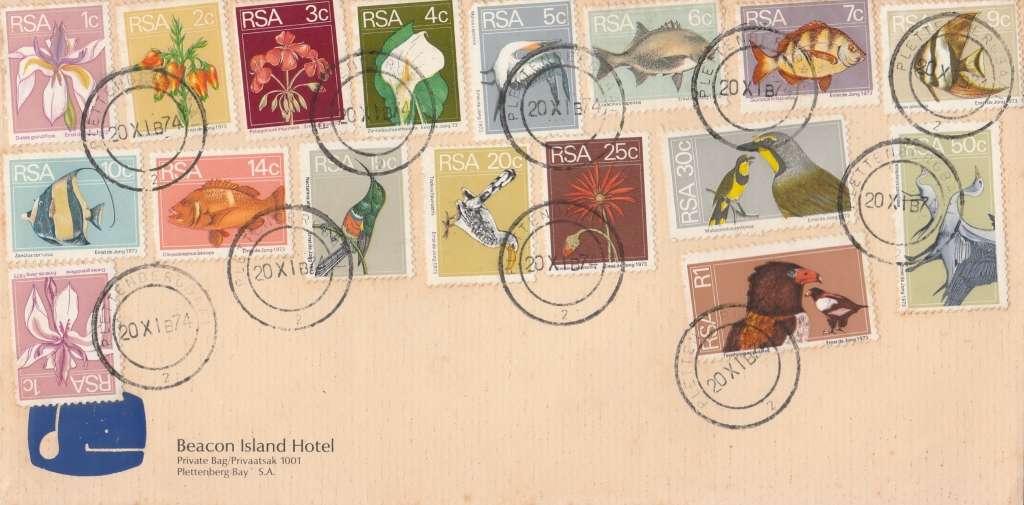 RSA  1974   COVER   FULL SET   2ND DIFINITIVE
