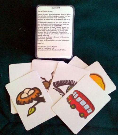 Klankrym Afrikaanse Kaart Speletjie