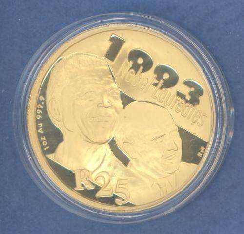 Mandela/ De Klerk Protea 1 OZ Gold Coin