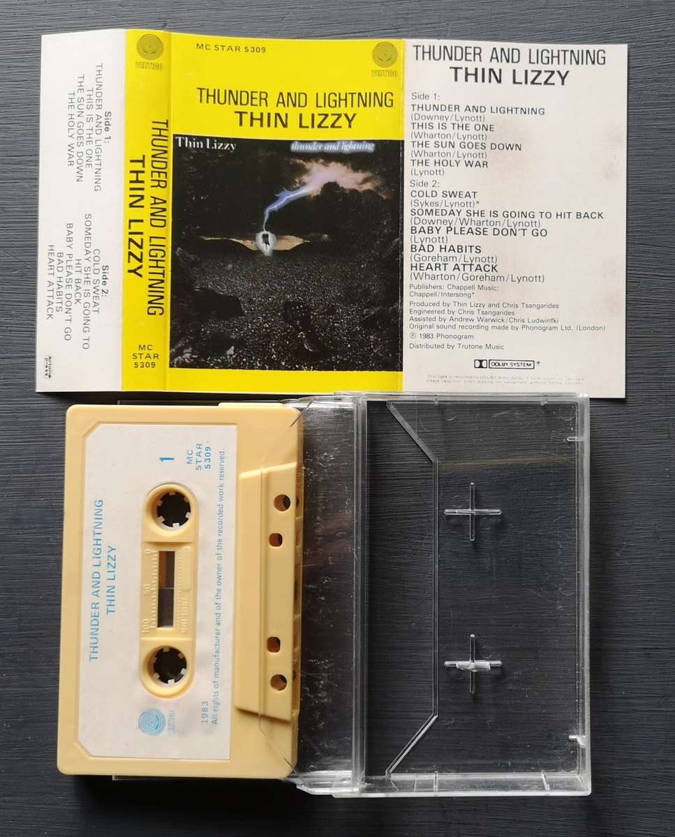 Thin Lizzy - Thunder and Lightning (Tape Cassette)