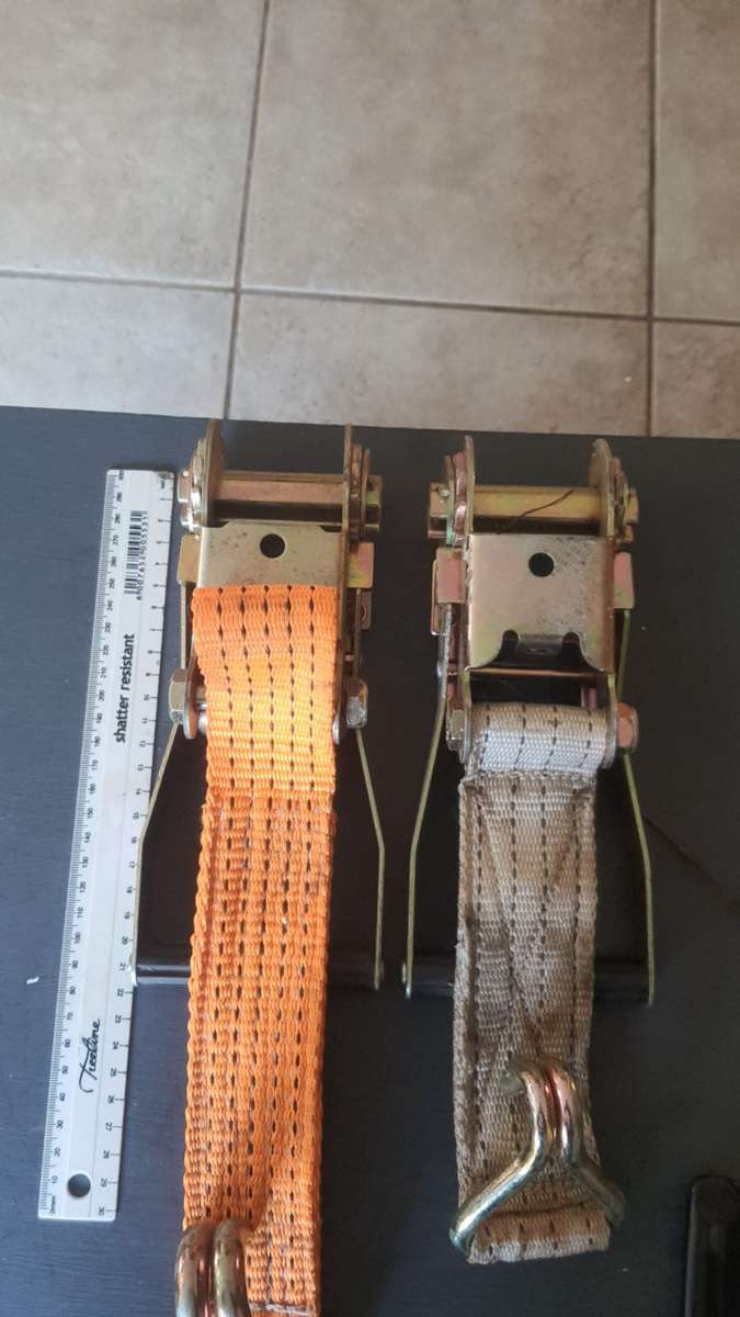2 x heavy duty ratchet strapdowns price for both