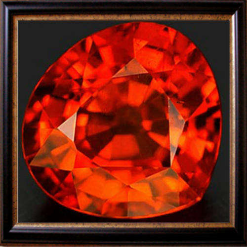 Natural Spessartite Garnet 1.63ct Mandarin Orange Pear Facet, Remarkable Gemstone