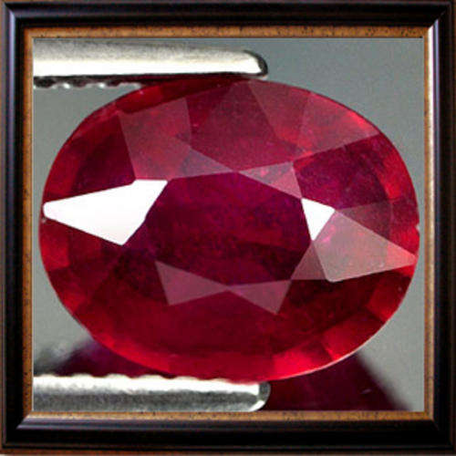 Natural Ruby 2.01ct Blood Red Oval Facet, Excellent Gemstone