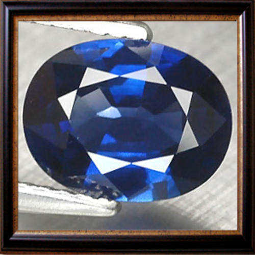 Natural Sapphire 1.75ct Kashmir Blue Oval Facet, Diffusion Gemstone