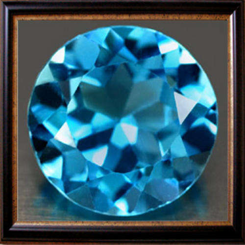 Natural Topaz 1.05ct Swiss Blue Round Facet, Stunning Gemstone