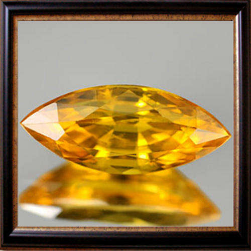 Natural Sapphire Songea 0.35ct Orange Yellow Marquise Facet, Delightful Gemstone