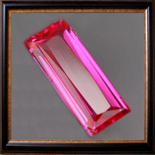 Natural Topaz 15.45ct Pink Baguette Facet, Incredible Gemstone