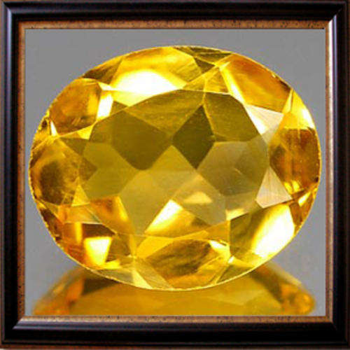 Natural Citrine 1.70ct Bright Yellow Oval Facet, Elegant Gemstone