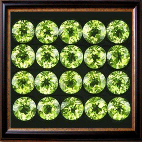 Natural Peridots 3.86ctw 30pc Rich Green Round Facets, Gemstones