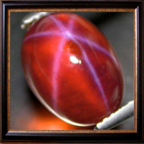Lab Star Sapphire 8.20ct Orange Oval Cabochon, Impressive Gemstone