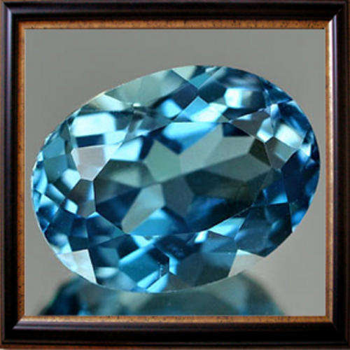 Natural Topaz 0.96ct London Blue Oval Facet, Elegant Gemstone