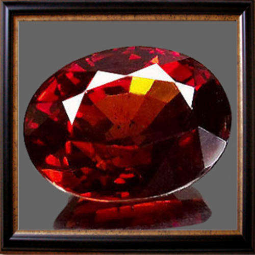 Natural Spessartite Garnet 1.43ct Orange Red Oval Facet, Gemstone