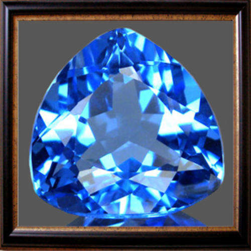 Natural Quartz 5.17ct Blue Trillion Facet, Gemstone