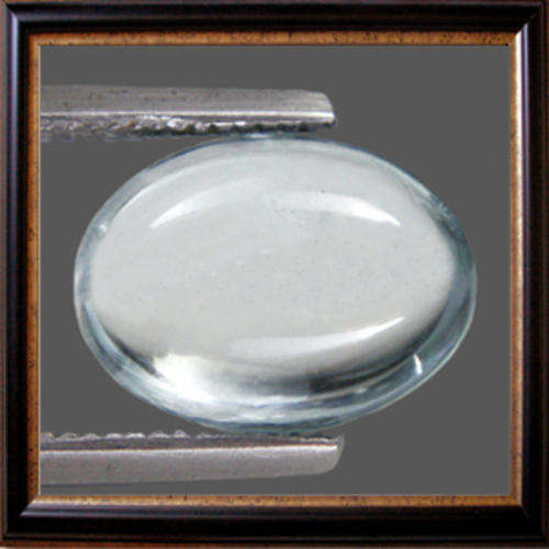 Natural Aquamarine 1.38ct Light Blue Oval Cabochon, Gemstone