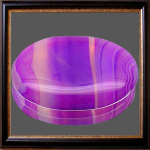 Natural Agate 34.25ct Purple Pink Oval Cabochon, Gemstone