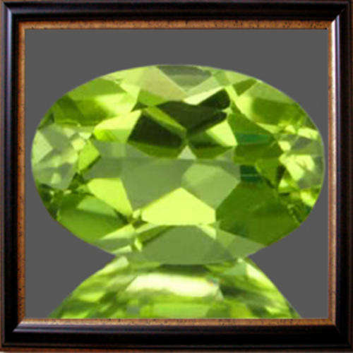 Natural Peridot 0.53ct Green Oval Facet, Gemstone