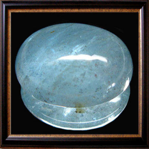 Natural Aquamarine 10.97ct Light Sea Blue Oval Cabochon, Gemstone