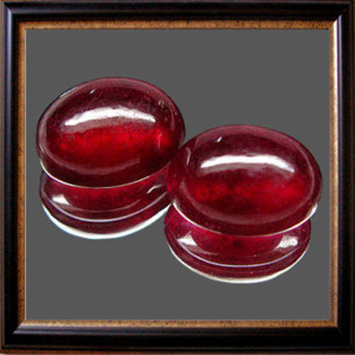 Natural Rubies 1.60ctw 2pc Red Oval Cabochon, Gemstones