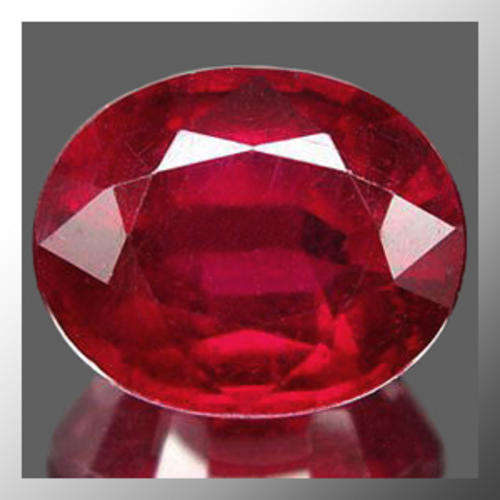 Natural Ruby 2.43ct Blood Red Oval Facet, Gemstone
