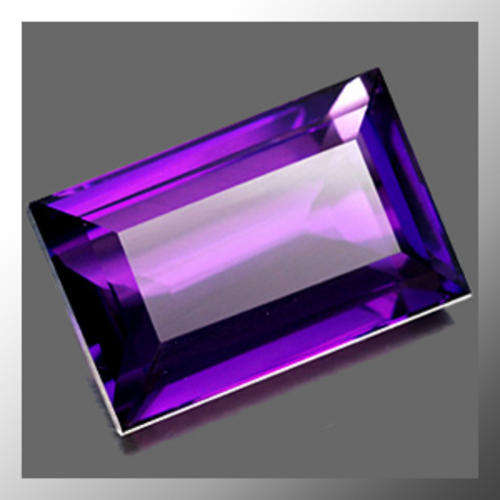 Natural Amethyst 1.37ct Purple Baguette Facet, Gemstone
