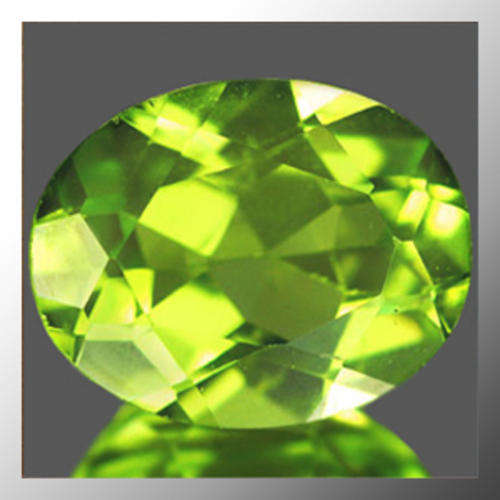 Natural Peridot 0.52ct Green Oval Facet, Gemstone