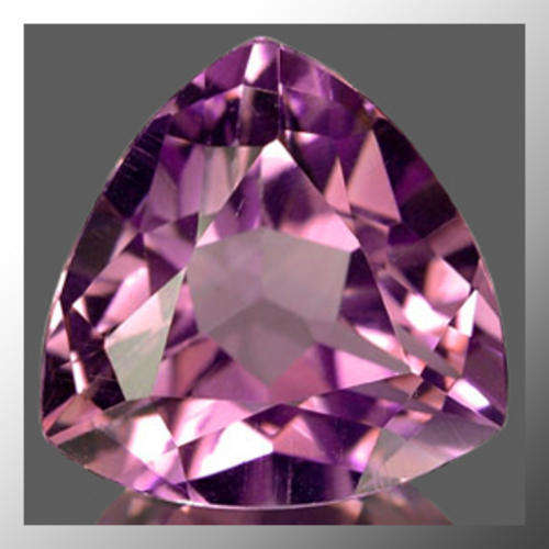 Natural Amethyst 2.87ct Light Purple Trillion Facet, Gemstone