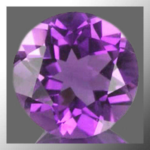 Natural Amethyst 0.47ct Purple Round Facet, Gemstone