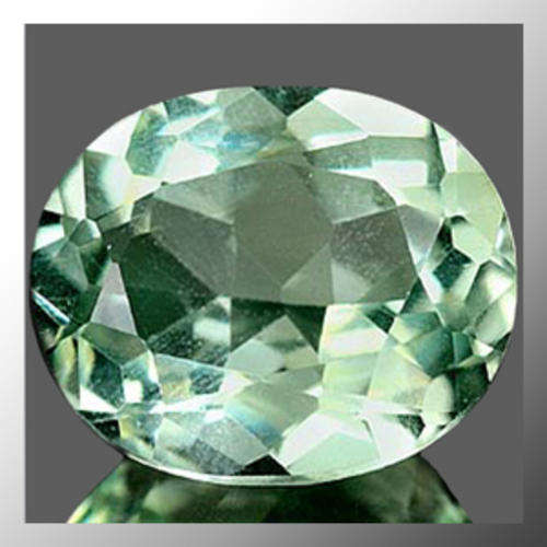 Natural Amethyst (Prasiolite) 2.95ct Sea Green Oval Facet, Gemstone