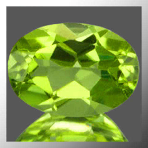Natural Peridot 0.53ct Green Oval Facet, (VS) Gemstone