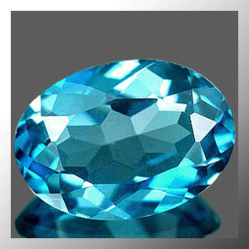 Natural Topaz 0.94ct Swiss Blue Oval Facet, (VVS) Gemstone