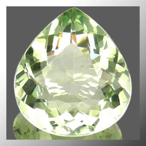 Natural Amethyst (Prasiolite) 18.00ct Mint Green Pear Facet, Gemstone