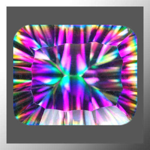 Natural Mystic Quartz 4.11ct Multi Colour Oval Facet, Gem