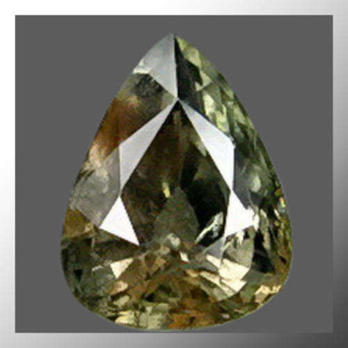 Natural Sapphire 1.23ct Green,Orange,Yellow Pear Facet, Gemstone