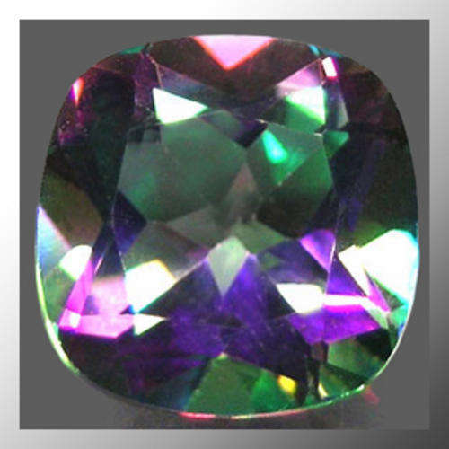 Natural Mystic Topaz 1.20ct Multi Colour Cushion Facet, Gemstone