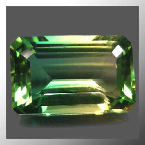 Lab Created Ametrine 7.12ct Golden Green Octagon Facet, Gem