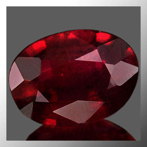 Natural Ruby 1.23ct Blood Red Oval Facet, Gemstone