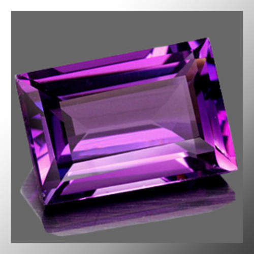 Natural Amethyst 1.38ct Purple Baguette Facet, Gem