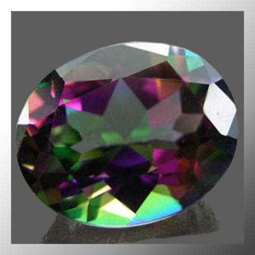 Natural Mystic Topaz 1.44ct Multi Colour Oval Facet, Gemstone