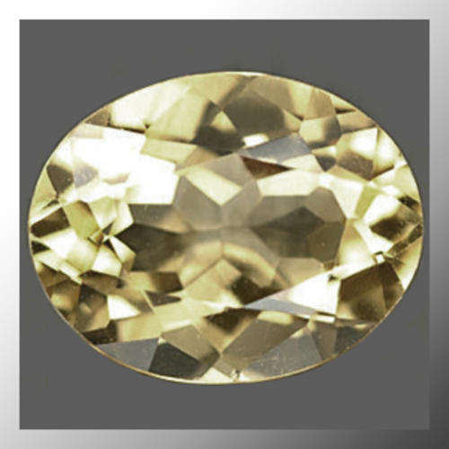 Natural Citrine 1.90ct Light Yellow Oval Facet,  Gemstone