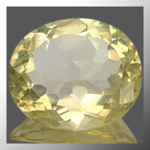 Natural Citrine 3.73ct Light Yellow Oval Facet, Gemstone