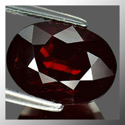 Natural Garnet 1.57ct Red Oval Facet, Gemstone