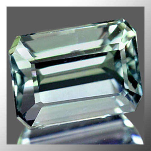 Natural Tanzanite 1.82ct Light Bluish Green Octagon Facet, Gemstone