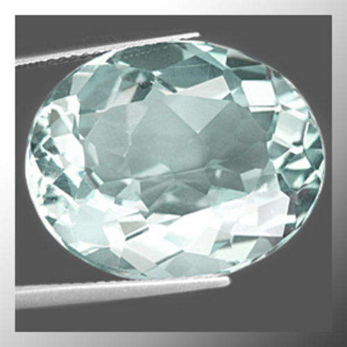 Natural Quartz 16.54ct Aqua Blue Oval Facet, (VS) Gem