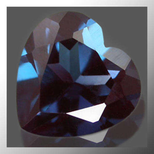 Lab Created Alexandrite 1.60ct Colour Change Heart Faceted, Gemstone