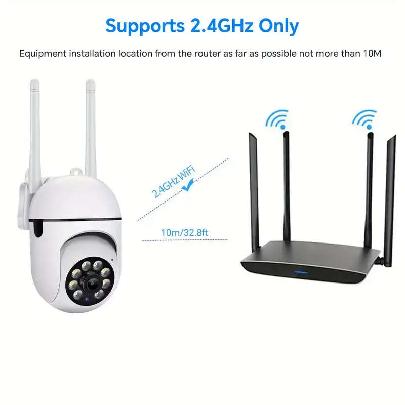 1080P HD Wireless Security Camera AI Human Tracking, Motion Detection, 2-Way Audio, Remote Control,