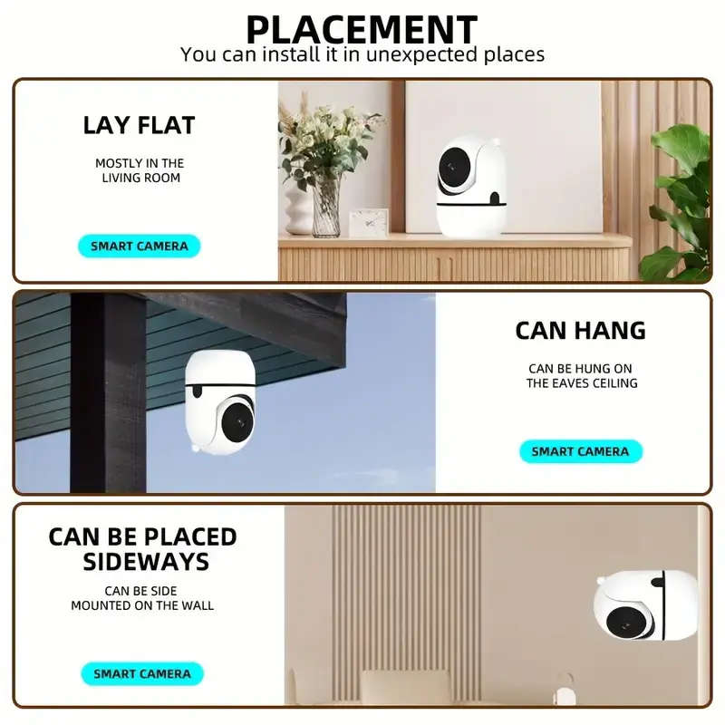 Wireless Security Camera, 2MP HD 1080P IP PTZ Camera,