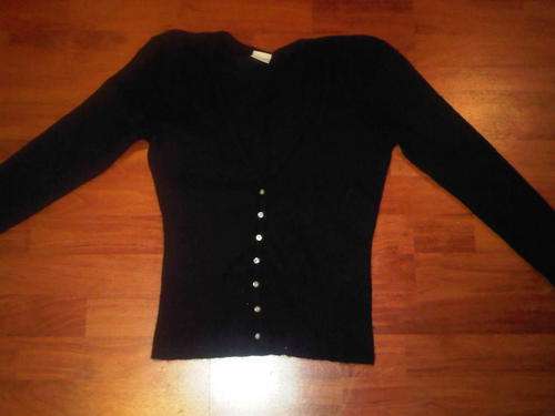 Black lambswool cardigan